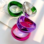 UV Colored Metalic Wave Shaped Shining Fashion Bracelets