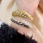 Bold Statement Irregular Wavy Acrylic Cuff Bracelet 