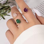 Natural Stone Auspicious Talisman Lucky Rings