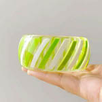 Green Ribbed Acrylic Bangles