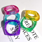 Shiny Glitter Square Acrylic Bracelets