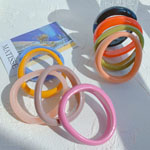 Asymmetric Solid Color Plastic Bangles