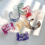 Lace-Printed Wide Cuff Bangles