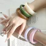Marble-Patterned Acrylic Colored Bangles
