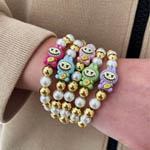 Candy Carton Figure Charm Beaded Bracelet