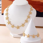 Small Starfish Charm Linked Jewelry Set