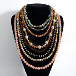 Boho Natural Stones Crystal Beaded Necklaces