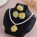 Cute Resin Flower Pendant Accessory Set