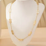 Simple Rectangle Charm Necklace