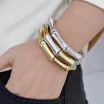 Metal Bamboo Elastic Bracelets 