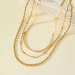 Multi Layered Beaded Snake Chain Necklace