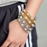 Immitation Pearl Textured  Bracelets