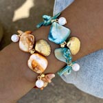 Colorful Natural Shell Charm Bracelet