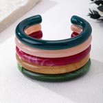 Mixed Colored Cuff Bracelets