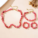 Colored Irregular Stone Chip Jewelry Set