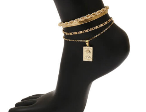 Figure Pendant Chain Anklet Set