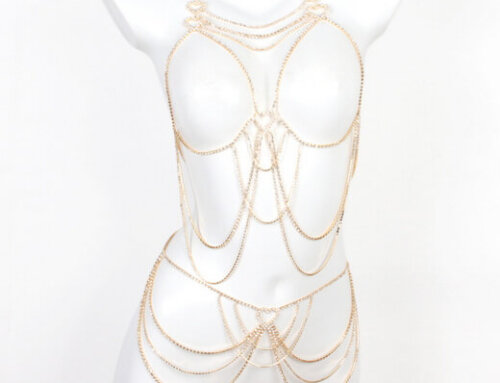 Chic Crystal Heart Bikini Set